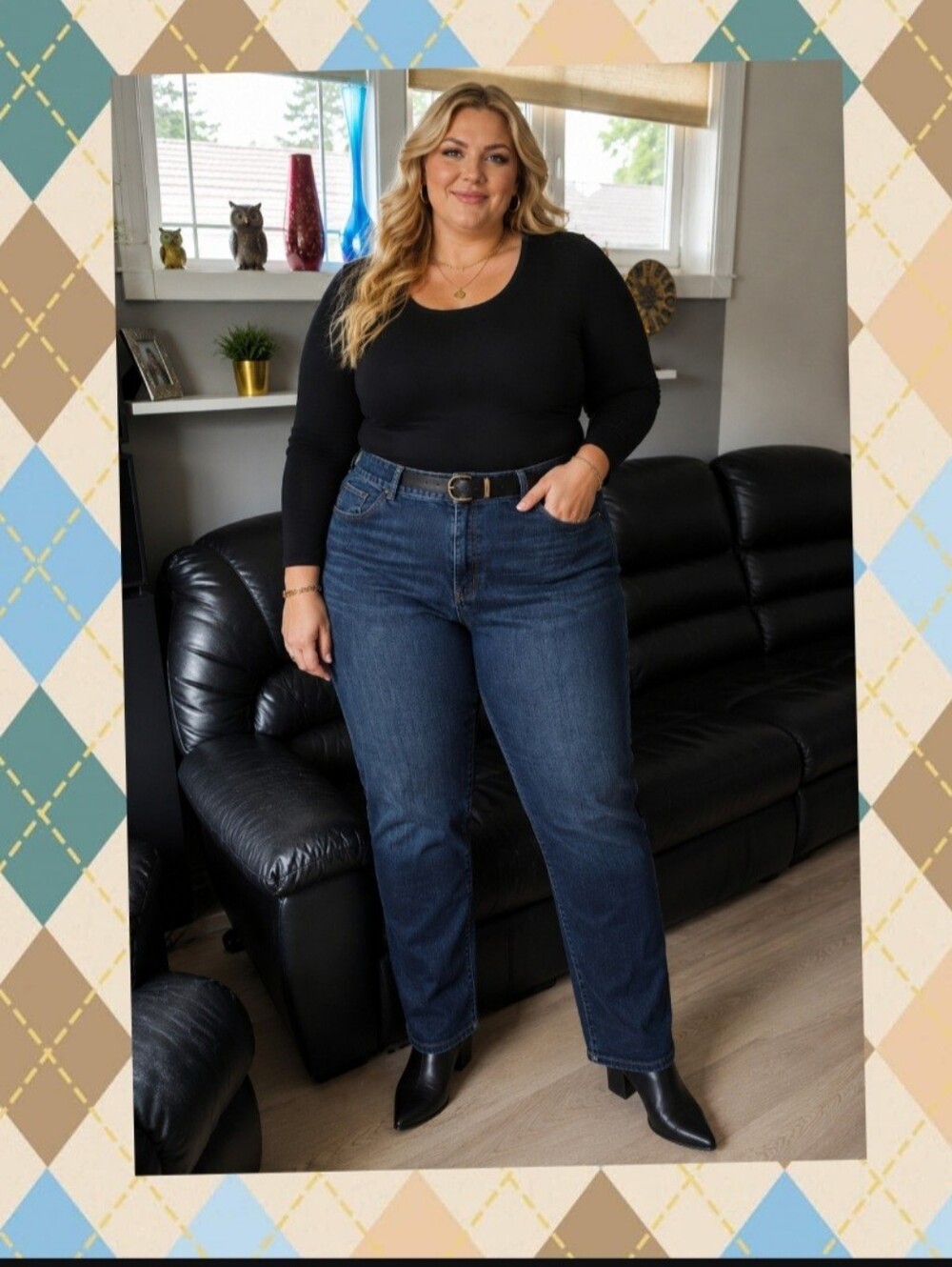 Lane Bryant T3 High Rise Skinny Jeans 26L Tall Dark Wash Whiskered Sz 26L